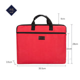 Canvas A4 Zipper Bag Office Briefcase Large Capacity Multi-layer Information Bag