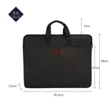 Canvas A4 Zipper Bag Office Briefcase Large Capacity Multi-layer Information Bag