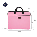Canvas A4 Zipper Bag Office Briefcase Large Capacity Multi-layer Information Bag
