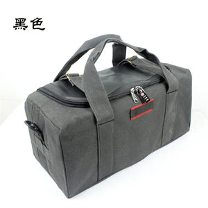 Canvas Men's Travel Bag with High Shoulder Portable Handbag