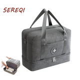 Portable Storage Bag Double-Layer Separation Shoe Waterproof Travel Bag