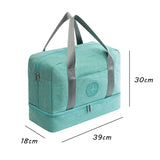 Portable Storage Bag Double-Layer Separation Shoe Waterproof Travel Bag