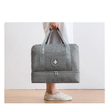 Portable Storage Bag Double-Layer Separation Shoe Waterproof Travel Bag