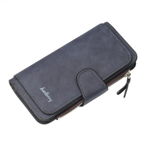 Vrouwen Lederen Portemonnee Clutch - Luxe Kaarthouder