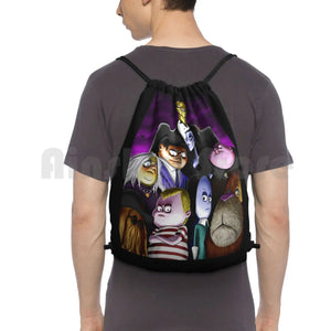 Kids Halloween Portrait Backpack Drawstring Bag