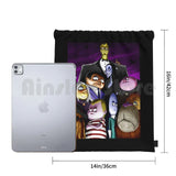 Kids Halloween Portrait Backpack Drawstring Bag