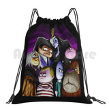 Kids Halloween Portrait Backpack Drawstring Bag