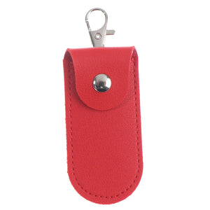 Leather Pouch Case Keychain for USB Flash Drive Memory Stick