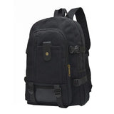 Practical Travel Backpack Portable Solid Rucksack Canvas Laptop Bag