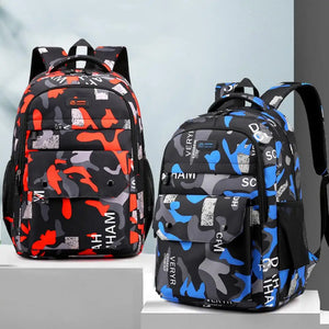 Camouflage Tear Resistant Unisex Backpack School Bag