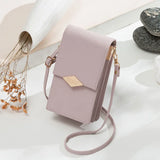 Prati Small Fresh PU Mobile Phone Bag Vertical Mini Shoulder Bag