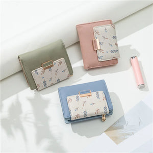 Prati's Women's Short Small Fresh Flower Print Purse Wallet