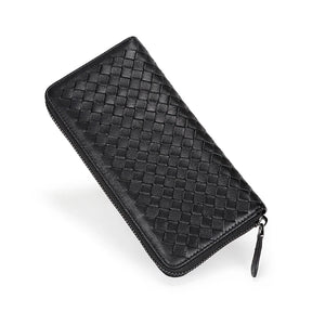 High Sheepskin Long Zipper Wallet For Men