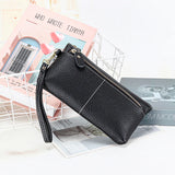 100% Leather Women Clutch Wallet Long Zipper Purse For Female