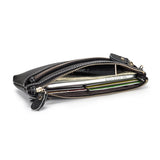 100% Leather Women Clutch Wallet Long Zipper Purse For Female