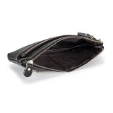 100% Leather Women Clutch Wallet Long Zipper Purse For Female