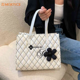 Women's Plaid Flower Handbag Crossbody Shoulder Bag Tote