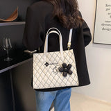 Women's Plaid Flower Handbag Crossbody Shoulder Bag Tote