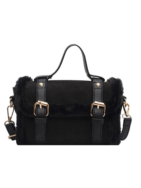 Autumn Winter Lamb Plush Cross Body Bag Women Bag