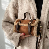 Autumn Winter Lamb Plush Cross Body Bag Women Bag