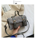 Autumn Winter Lamb Plush Cross Body Bag Women Bag
