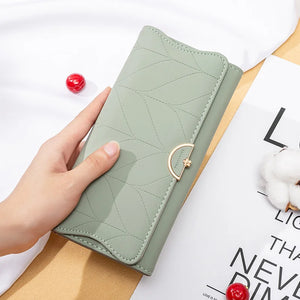 Prenti Women's Long Buckle Wallet Multi-functional Handheld Wallet