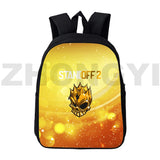 Canvas Print Standoff 2 Backpacks for Girls, 12/16 Inch Kids Bookbag
