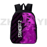 Canvas Print Standoff 2 Backpacks for Girls, 12/16 Inch Kids Bookbag