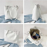 Preppy College Underarm Shoulder Bags Women Large Capacity Casual Tote Bag