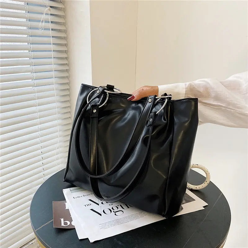 Preppy College Underarm Shoulder Bags Women Large Capacity Casual Tote Bag