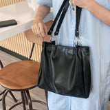 Preppy College Underarm Shoulder Bags Women Large Capacity Casual Tote Bag