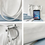 Preppy College Underarm Shoulder Bags Women Large Capacity Casual Tote Bag