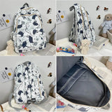 Preppy Printing Backpack Women High Student School Bag for Teenage Girls