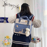 Preppy Female Backpacks Waterproof Candy Colors Teenage Girl Travel Rucksack