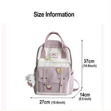 Preppy Retro Panelled Women Backpack Japanese Harajuku Student School Bags