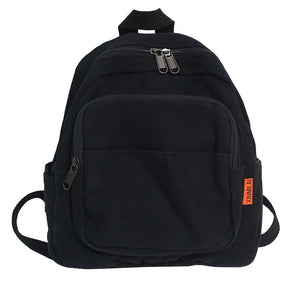 Preppy Style Small Canvas Backpack for Women
