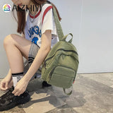 Preppy Style Small Canvas Backpack for Women