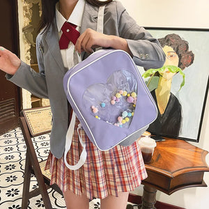 Preppy Style Kids Backpack School Bags for Teen Girls Clear Backpacks