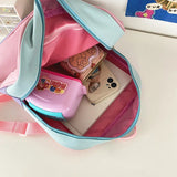 Preppy Style Kids Backpack School Bags for Teen Girls Clear Backpacks