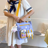 Preppy Style Crossbody Messenger Bag