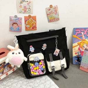 Preppy Style Crossbody Messenger Bag