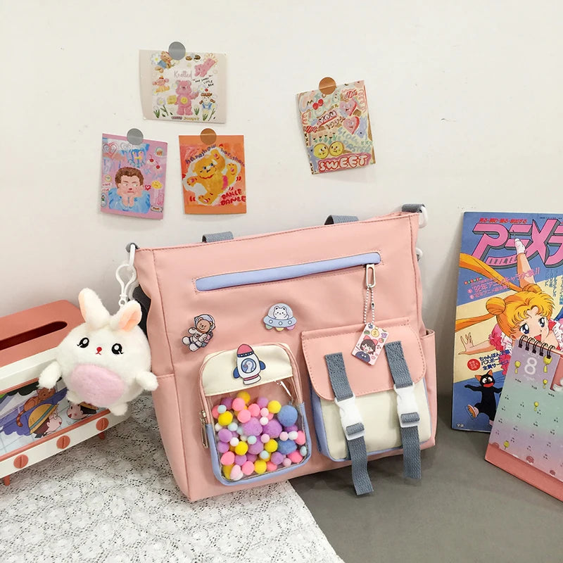 Preppy Style Crossbody Messenger Bag