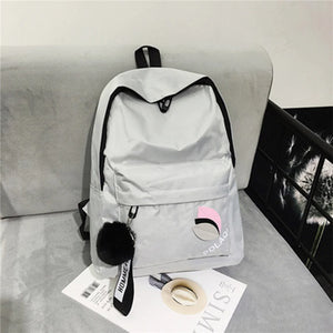 Preppy Style Pendant School Bags Teenage Girl Travel Backpack Women
