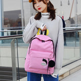 Preppy Style Pendant School Bags Teenage Girl Travel Backpack Women