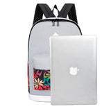 Preppy Style Nylon Letter Crossbody Bag Women Waterproof Backpack Set