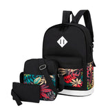 Preppy Style Nylon Letter Crossbody Bag Women Waterproof Backpack Set