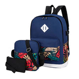 Preppy Style Nylon Letter Crossbody Bag Women Waterproof Backpack Set