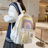 Preppy Style Waterproof School Bags for Girls Backpacks Women Travel Bags