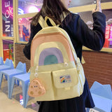 Preppy Style Waterproof School Bags for Girls Backpacks Women Travel Bags
