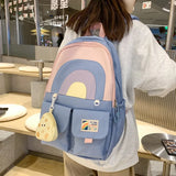 Preppy Style Waterproof School Bags for Girls Backpacks Women Travel Bags